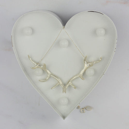 Silver Maxi Antler Pendant