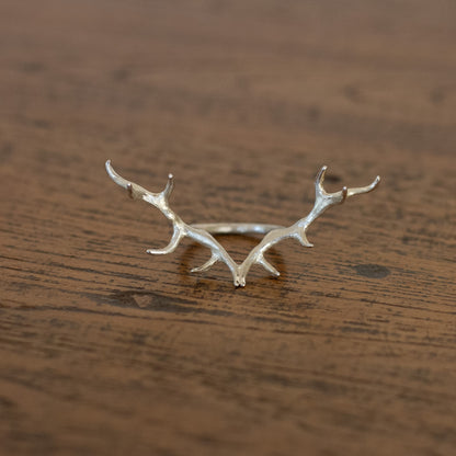 Silver Antler Ring