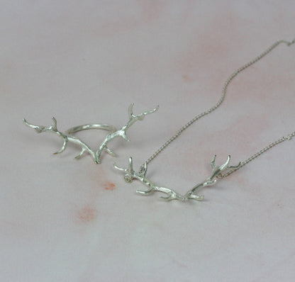 Silver Antler Ring