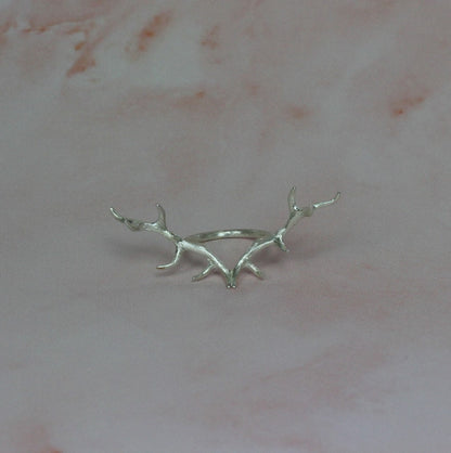 Silver Antler Ring